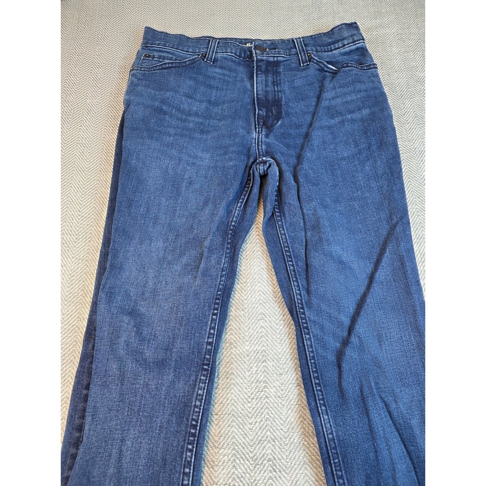 Goodfellow & Co Mens Slim Fit Distressed Hem Blue Jeans 32x30 Stretch Denim - Picture 10 of 12